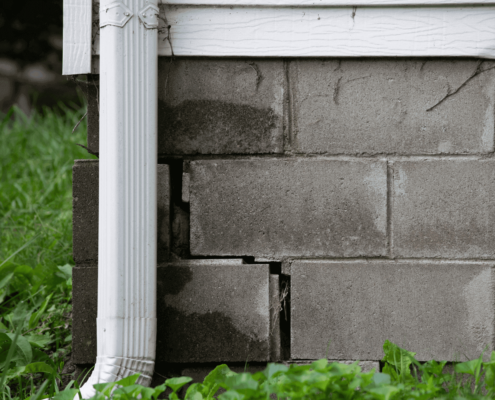 Different types of foundation cracks that require attention.